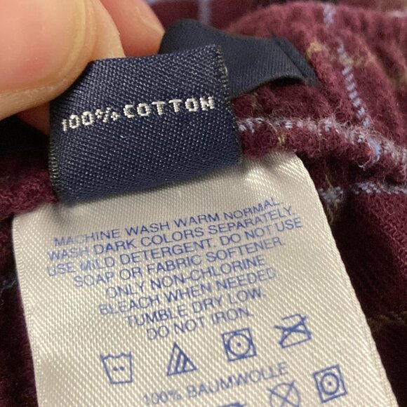 Lands' End 100% Cotton Flannel PJ Set Size L - Picture 10 of 10